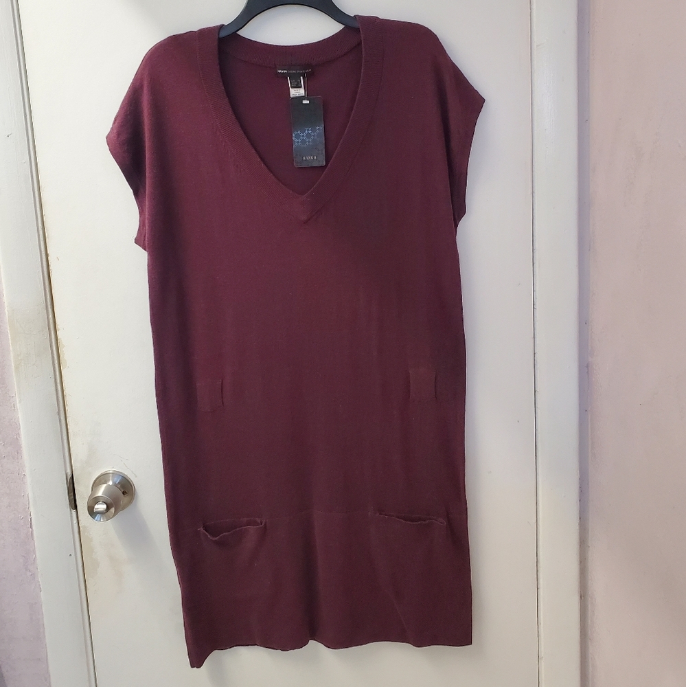 Mango Purple Sweater Dress
